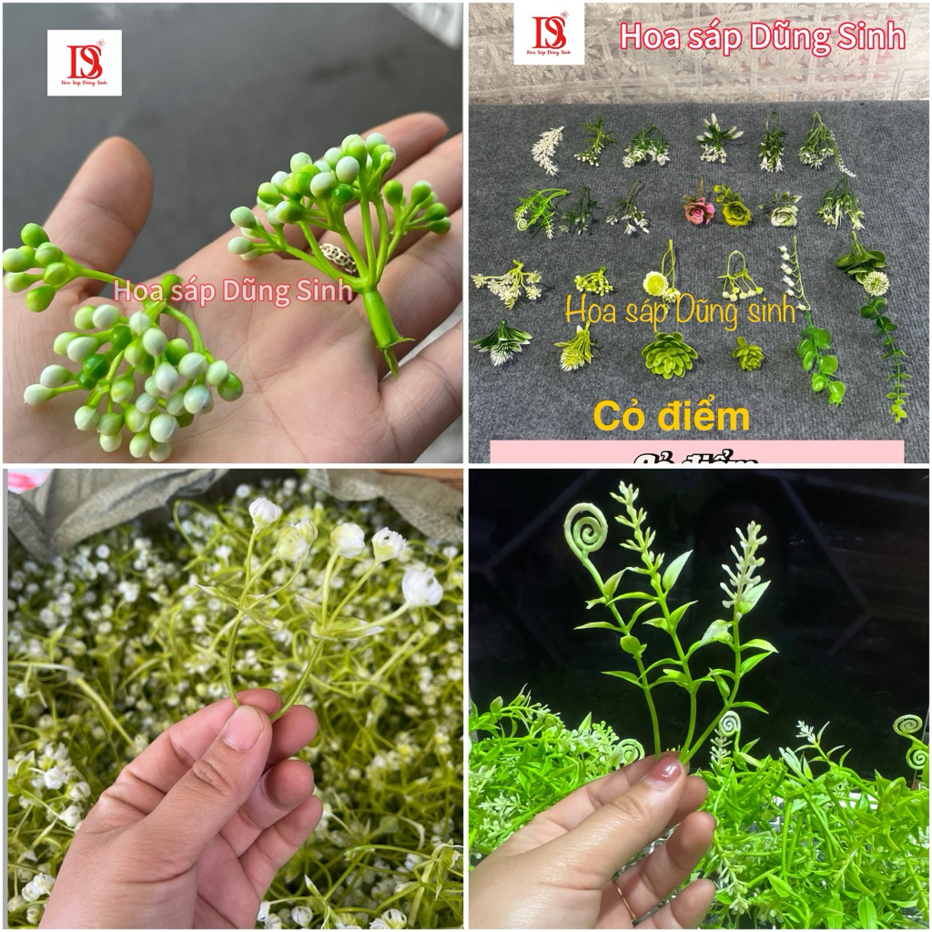 [ C442 ] ( 100 GRAM ) Lẻ Cỏ điểm, hoa điểm bó hoa, trang trí giỏ quà, hộp quà, giỏ hoa quả, trang trí decor