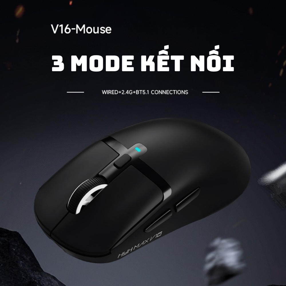 Chuột gaming không dây ATAS V16 - 3 mode - Pin 500mAh - Có app - DPI 22 000 - Chip PAW3311 | BigBuy360 - bigbuy360.vn