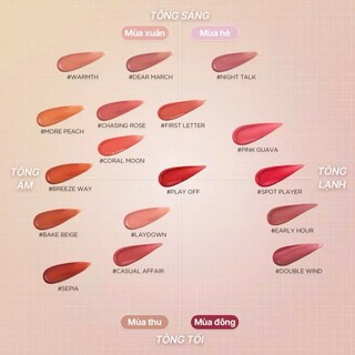( CÓ SẴN)SON 3CE VELVET LIP TINT/ Blur Water / Cloud Lip Tint