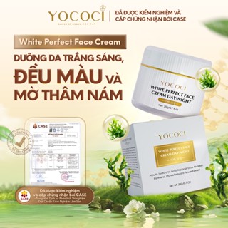 Kem dưỡng trắng da mặt ngày đêm cao cấp Yococi White Perfect Face Cream Day Night  trắng hồng tự nhên 20g