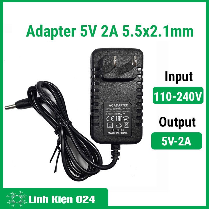 NGUỒN 5V-2A 5.5*2.1MM(ADAPTER)