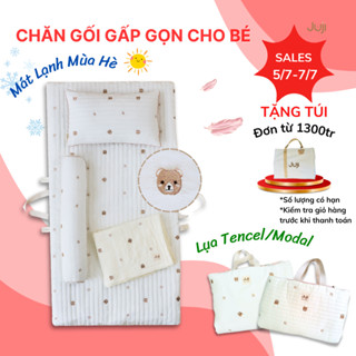 Đệm Ngủ Cho Bé Cao Cấp Vải Luạ Mát Lạnh, Nệm Cho Bé Mẫu Giáo, Túi Ngủ Chăn Gối Cho Bé Mầm Non Đi Học Phong Cách Hàn Quốc