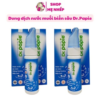  Xịt mũi họng dung dịch nước muối biển sâu Dr.Papie Chai 70ml cho bé từ 3 tháng tuổi 