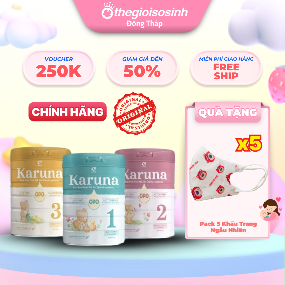 [✨DATE XA - DEAL SỐC] Sữa Karuna Infant Formula Số 1, 2, 3  800g Phát Triển Toàn Diện, Bổ Sung OPO, 
