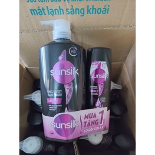  Dầu gội Sunsilk óng mượt rạng ngời 650Gcó tặng kèm .Dầu gội sunsilk vàng đen 650g tặng chai xả nhỏ 