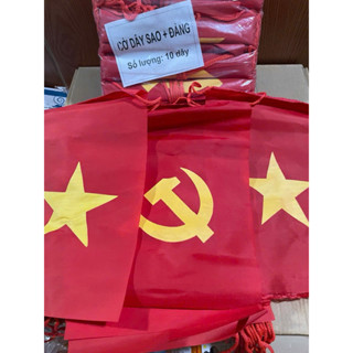 Cờ dây sao, cờ dây tổ quốc, chất liệu vải phi bóng(THAONGOC14052014)