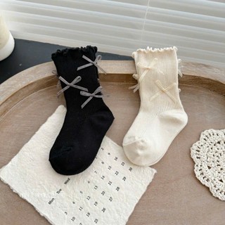 Tất vớ cho bé gái, Tất NEMO BABY cho bé từ 0-8 tuổi chất len tăm Viền Bèo Đính Nơ đáng yêu mềm mịn chống trơn trượt TVB9