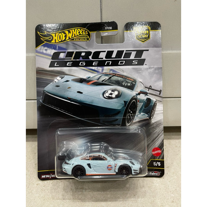 Xe mô hình đồ chơi bánh cao su Hotwheels 1:64 PREMIUM - CIRCUIT LEGENDS - Porsche 911 GT3 R (992) - 