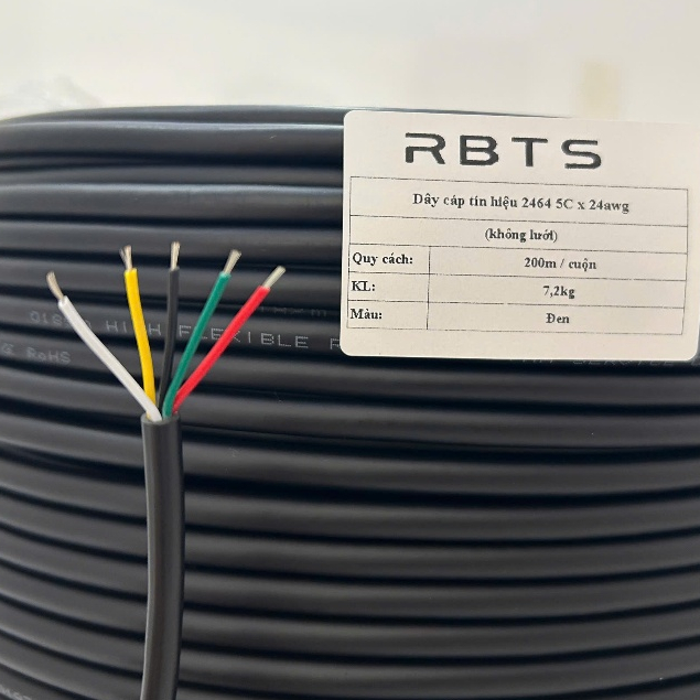 Dây cáp tín hiệu 5 lõi  2464 18awg, 20awg, 22awg, 24awg, 26awg, 30awg