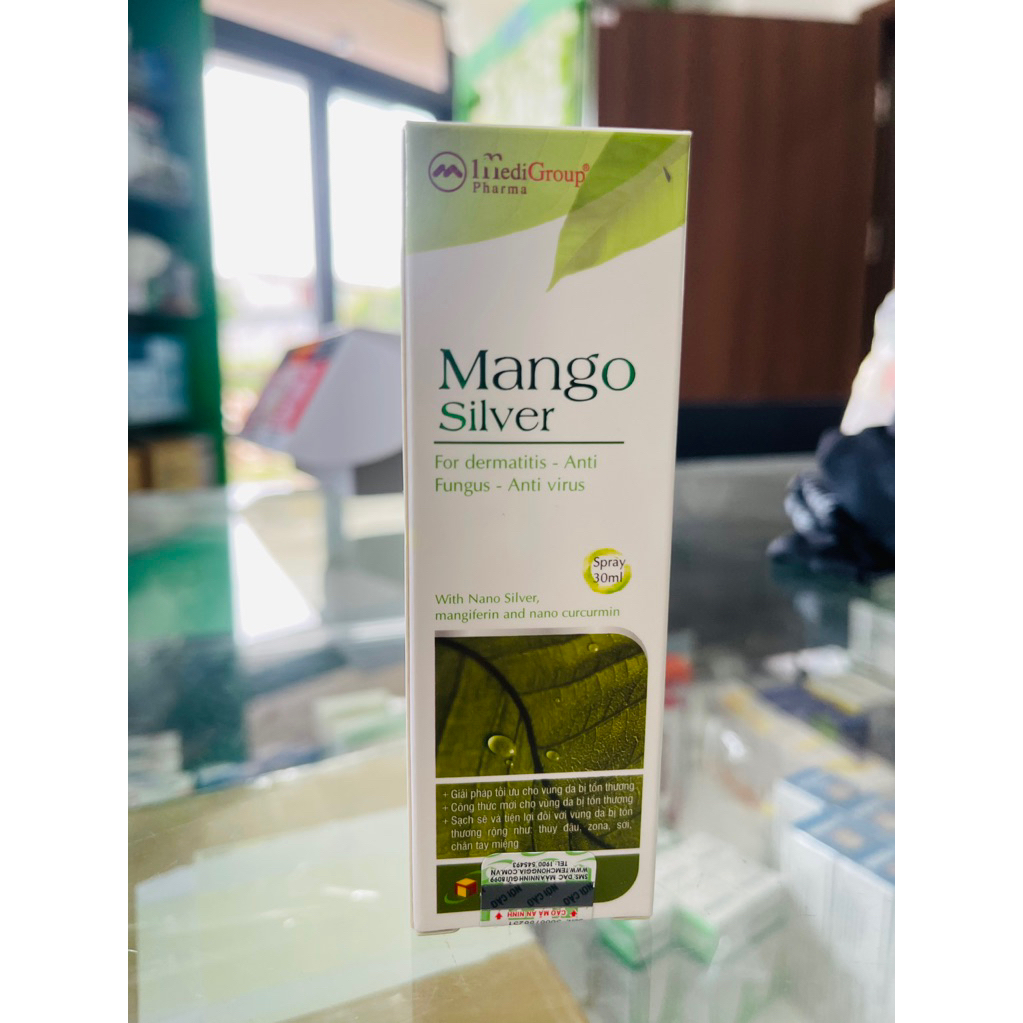 Xịt ngừa Zona, thủy đậu, côn trùng cắn, kháng khuẩn -  Mango Silver