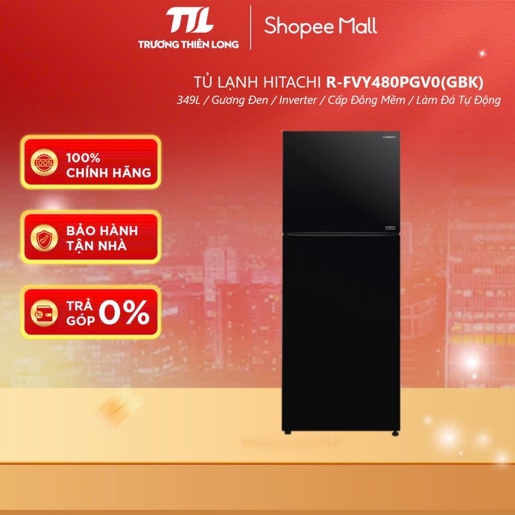 R-FVY480PGV0(GBK) - Tủ Lạnh Hitachi Inverter 349 Lít R-FVY480PGV0(GBK) [FREESHIP HCM]