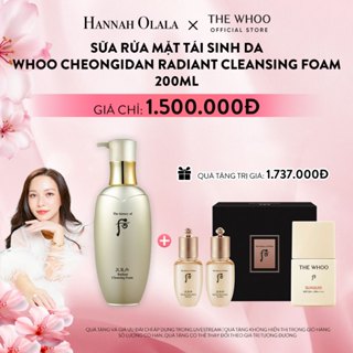 Hannah Olala x Whoo x Sữa Rửa Mặt Tái Sinh Da Ngăn Ngừa Lão Hóa Whoo Cheongidan Radiant Cleansing Foam 200ml