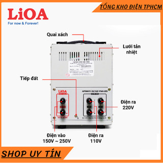 Ổn Áp 1 Pha LIOA DRI-1000 II Công Suất 1.0kVA Điện Áp 90V - 250V, 100% Dây Đồng Nguyên Chất - An Toàn, Tiết Kiệm Điện