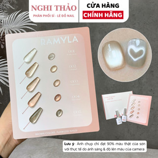 Set sơn gel mắt mèo cực quang nâu RAMYLA 5 màu Nghi Thảo Nails