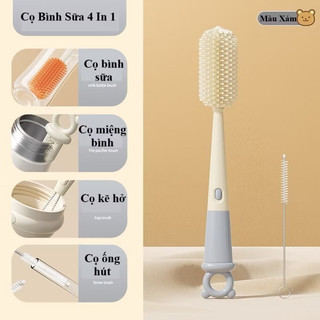  Cọ Rửa Bình sữa Youkebei  Mingo 3in1 silicone chính hãng cao cấp an toàn và tiện lợi cho bé 