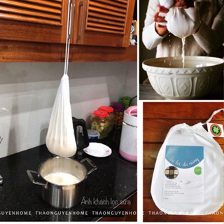 Túi lọc sữa đậu nành, sữa hạt hữu cơ (vải lọc an toàn hàng công ty)