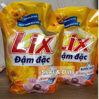  COMBO 2 TÚI NƯỚC GIẶT LIX ĐẬM ĐẶC 3.2KG HƯƠNG NƯỚC HOA - LÀM SẠCH KHỬ MÙI ẨM MỐC - TÚI MÀU VÀNG 