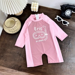 Bộ đồ bơi liền thân bé trai dài tay hoạt hình Eric kính lặn dễ thương cho bé 8-25kg