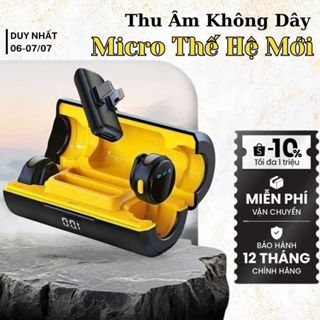 Micro Thu Âm Không Dây Cài Áo Chống Ồn Dành Cho Livestream, Vlog – Tương Thích iPhone, Android