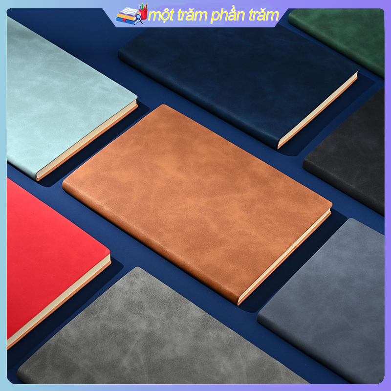 Sổ Da A5 Sổ Tay Bìa Da Kẻ Ngang Deli - 200 Trang Giấy Dày Chất Lượng Chống Nước Quà