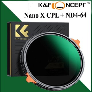  Filter Kính lọc K&F Concept 2 in 1 CPL Nano-X Series + ND4-64 37-82mm 