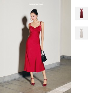  Đầm Dài Silky Midi Elegant Chất Vải Lụa Tô Châu Thoải mái ,WDD080,SOMEHOW 