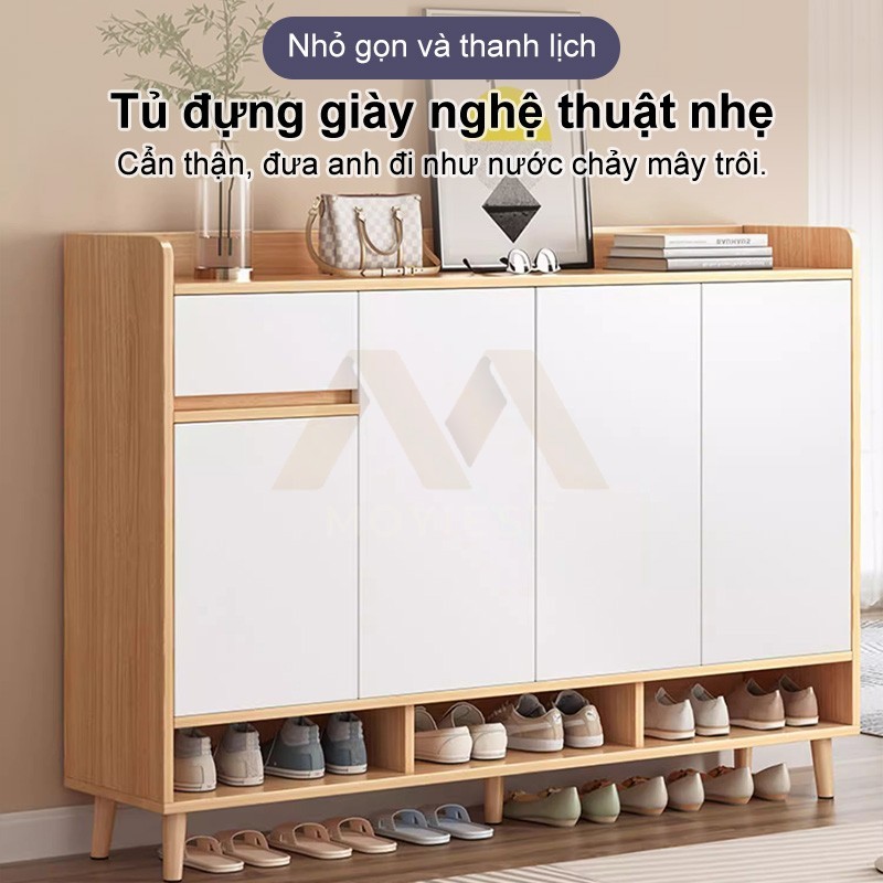MY Tủ giày gỗ thông minh hiện đại kệ giày nhiều ngăn chứa chất gỗ chống thấm phong cách hiện đại. | BigBuy360 - bigbuy360.vn