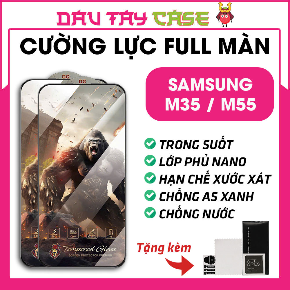 Kính cường lực Samsung M35 / M55 bảo vệ màn hình full màn KK Warrior