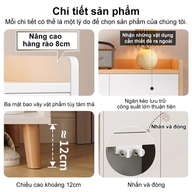 MY Tủ giày gỗ thông minh hiện đại kệ giày nhiều ngăn chứa chất gỗ chống thấm phong cách hiện đại | BigBuy360 - bigbuy360.vn