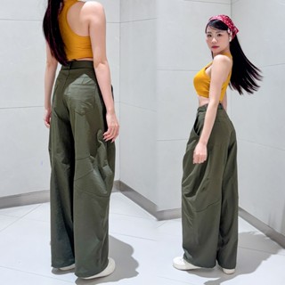  Gladimax Quần Harem Women Parachute Pants BigSize Full Hk171 4 Túi Kaki Dày Dặn Sóng Thoải Mái Phong Cách 