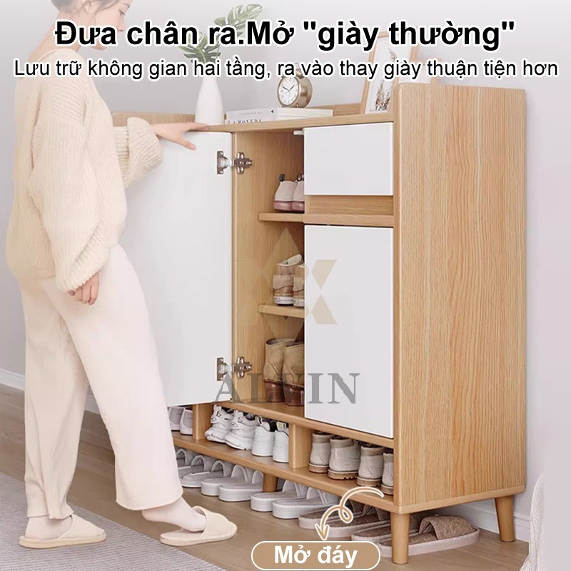 ALVIN Tủ giày cửa gia đình sang trọng sức chứa lớn tủ cửa tích hợp tủ kệ giày trong nhà nhiều tầng | BigBuy360 - bigbuy360.vn