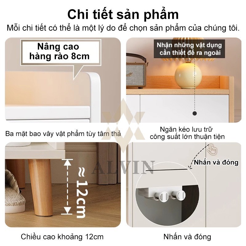 ALVIN Tủ giày cửa gia đình sang trọng sức chứa lớn tủ cửa tích hợp tủ kệ giày trong nhà nhiều tầng | BigBuy360 - bigbuy360.vn