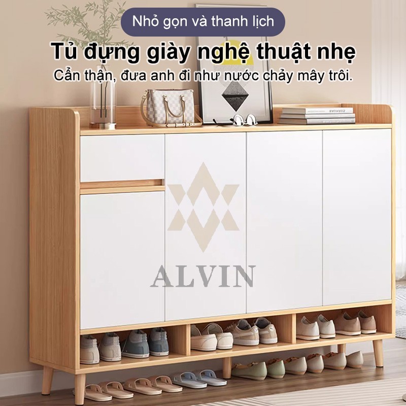 ALVIN Tủ giày cửa gia đình sang trọng sức chứa lớn tủ cửa tích hợp tủ kệ giày trong nhà nhiều tầng | BigBuy360 - bigbuy360.vn