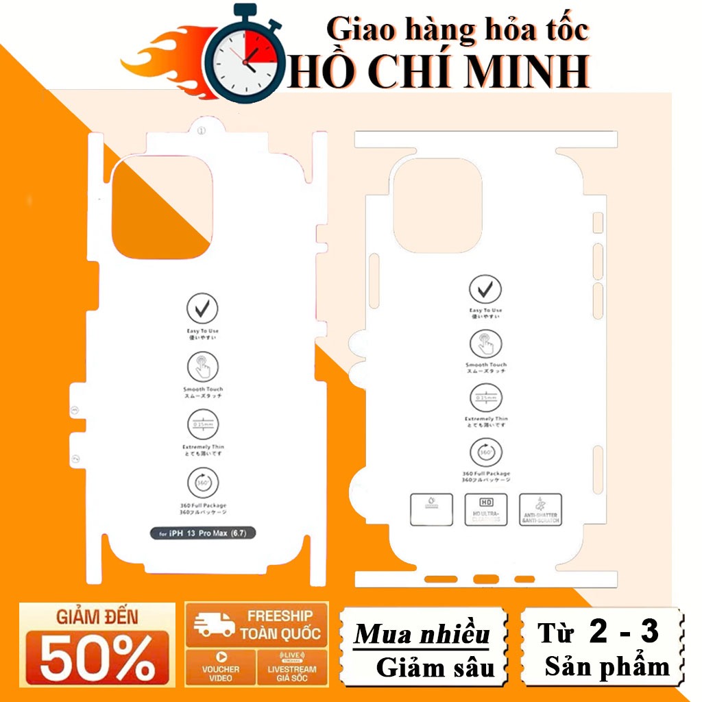 [Mua 2 chỉ 15K] Miếng dán ppf iphone 17 16 promax 15 14 7 8 Plus X 11 pro max 12 13 Pro nhám chống vân tay trong suốt