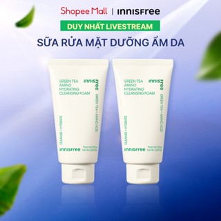 INNISFREE x Bộ 2 Sữa rửa mặt làm sạch và cấp ẩm từ trà xanh Innisfree Green Tea Hydramino Cleansing Foam 150G
