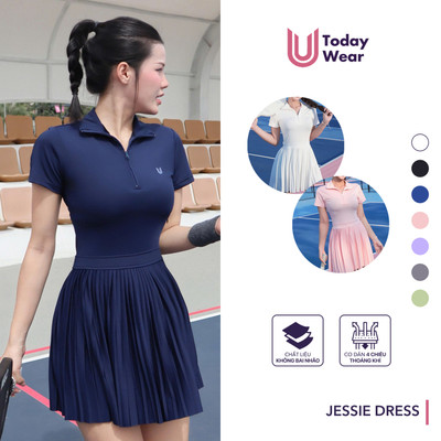 Váy tennis pickleball thể thao Jessie Dress Today U Wear TẶNG kèm quần bảo hộ