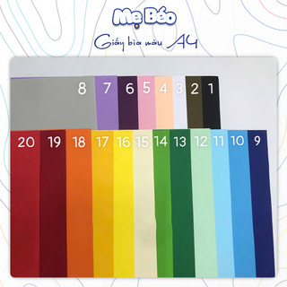  Bìa Màu A4 – Giấy Bìa Màu Khổ A4 Nhiều Màu Sắc – Dùng Học Tập Thủ Công In Ấn 