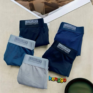 combo 5 quần sịp đùi nam  BOXER LUXURY thun lạnh cao cấp quần xì nam mát lạnh sịp đùi co dãn tốt họa tiết trơn - Kenggo