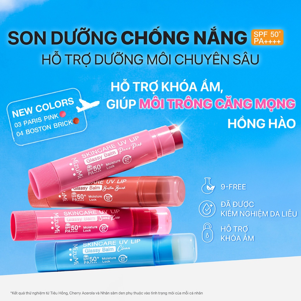 Son Dưỡng Môi Chống Nắng MizuMi Skincare UV Lip Glassy Balm Clear / Seoul Kiss 3.5g | BigBuy360 - bigbuy360.vn
