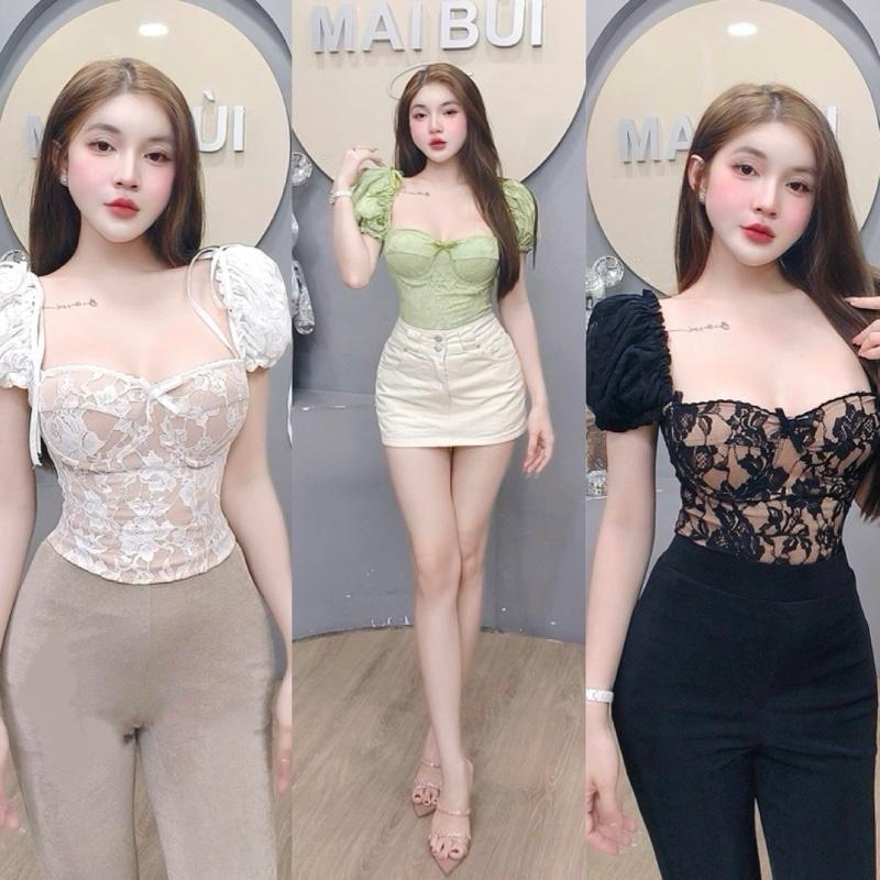 A29 - Áo Ren Tay Bồng Dây Kéo Mai Bùi Store