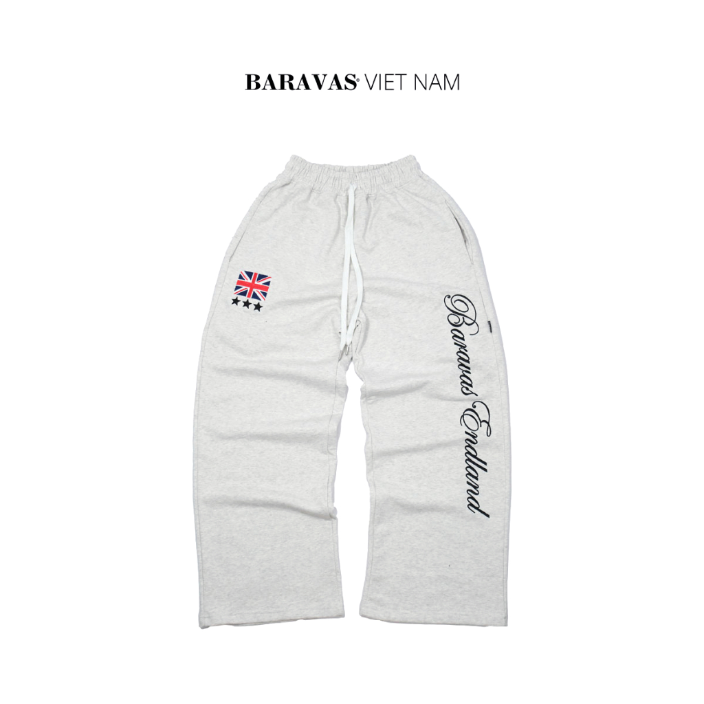  Quần Dài Cờ Anh Baravas England Nỉ Form Rộng - Version Premium 