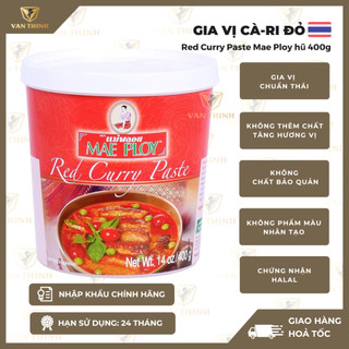 MAE PLOY Gia Vị Cary Đỏ / Cary Xanh Hộp 400gr Red Curry Paste & Green Curry Paste