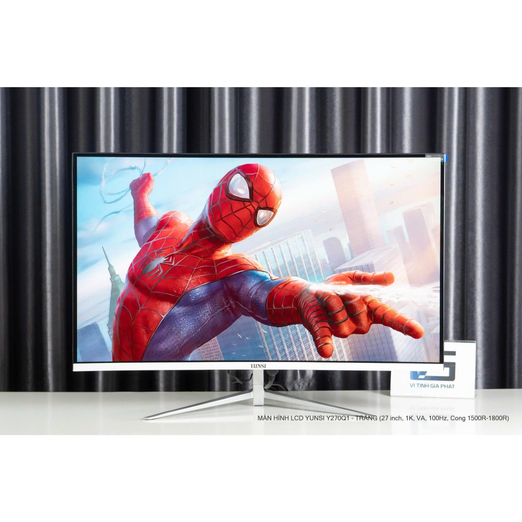  Màn hình Cong 27inch Gaming Yunsi Y270Q1 Trắng Đen  27 inch Cong FHD VA 100Hz   240Hz 1ms  Bảo hành hãng 24T 