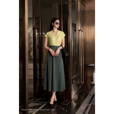 Chân Váy Nữ Công Sở MY WAY Dáng Xòe Rủ Cao Cấp 1MCX2705