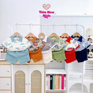   Bé 9-32kg  Bộ Ngắn Tay Cổ Bẻ Quần Đùi Có Túi Cotton Bozip Xuất Dư Mềm Mịn Mát Cho Bé Trai đi học đi chơi 