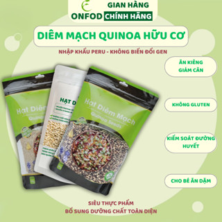 Hạt Diêm Mạch Quinoa hữu cơ ONFOD hạt dinh dưỡng ăn dặm cho bé nhập khẩu Peru làm sữa hạt ăn kiêng giảm cân