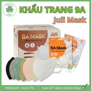 [Thùng 200 Cái] Khẩu Trang 9A JULI MASK Cho Mặt To Chống Nắng Dày Dặn 5 Lớp Ngăn Khói Bụi, Tia UV