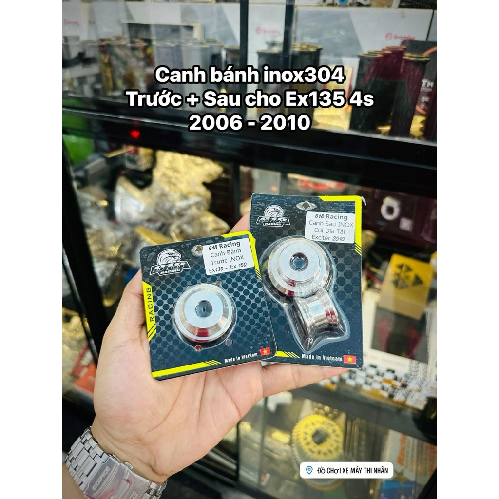 Canh bánh inox304 618racing lắp cho Ex135 2006 - 2010 
