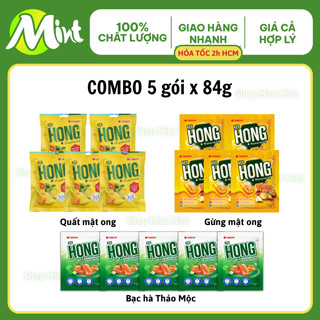   COMBO 5 gói  Kẹo ngậm HỌNG Orion vị Quất  Gừng mật ong  Bạc Hà thảo mộc_Gói 84g. Shop Mint Mint. 