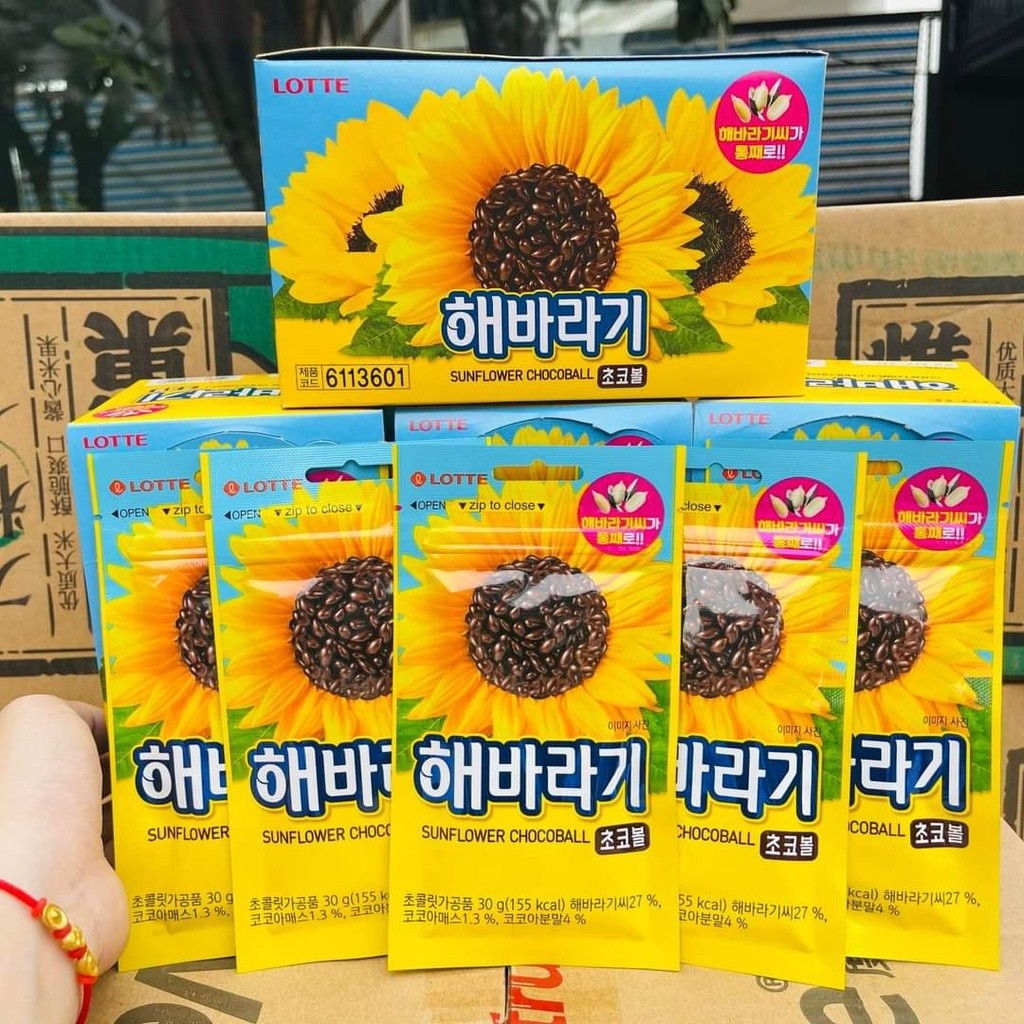 Hướng Dương phủ Socola Lotte Chính Hãng Hàn Quốc